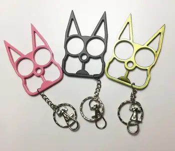 

100pcs Cute Cat Keychain for Girls Alloy Fashion Bag Key Holder Charm Key Chain Women Self-defense Hand Clasp#36904