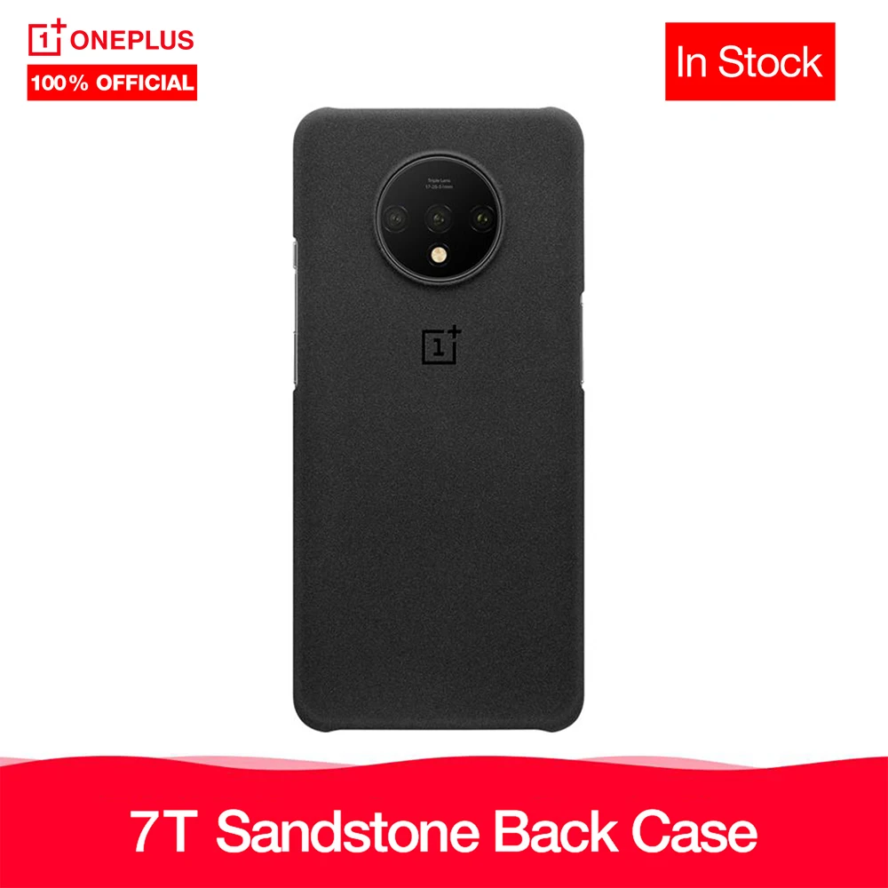 В наличии 2019 Новый 100% Официальный Оригинальный OnePlus 7T защитный чехол из песчаника