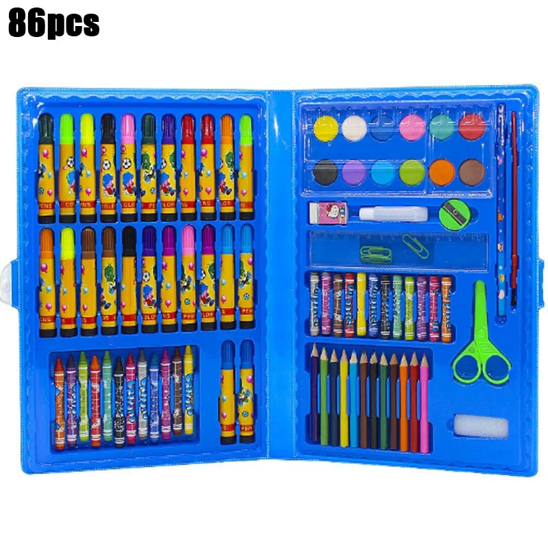Conjunto de Lápis Presentes do Miúdo Colorido Lápis Aquarelas Canetas Desenho Conjunto Brinquedo Arte Marcador Óleo Pastel Pintura 208 Pçs 15 Brinquedos p desenhar