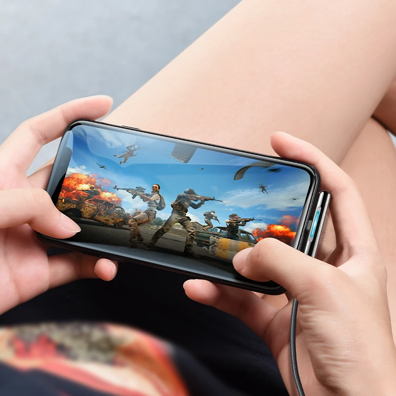 HOCO U51 15 шт./лот USB кабель для iPhone 11 Xs Max XR мобильный игровой кабель со светодиодной подсветкой Зарядка для iPhone 8 7 6