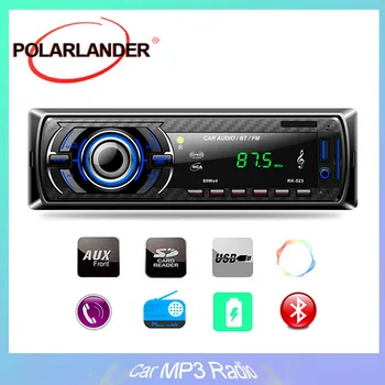 

RK-523 Car Stereo Audio MP3 Player Support USB / SD / Card Reader Bluetooth FM Function 4 speakers DC12V For Automobile Black