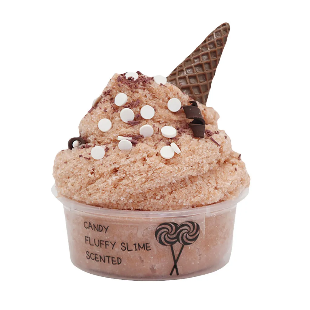 Cotton Candy Cloud Ice Creamcone Slime Swirl Scented-Clay Toys Decompression educational toys for children #A