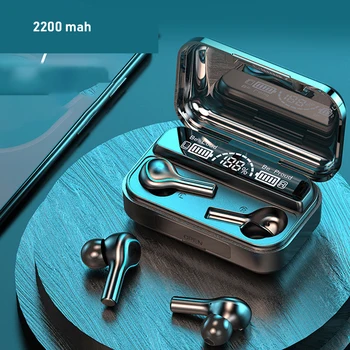 

TWS Bluetooth 5.0 Earphones 2200mAh Charging Box Wireless Headphone 9D Stereo Sports Waterproof Earbuds Headsets With Microphone