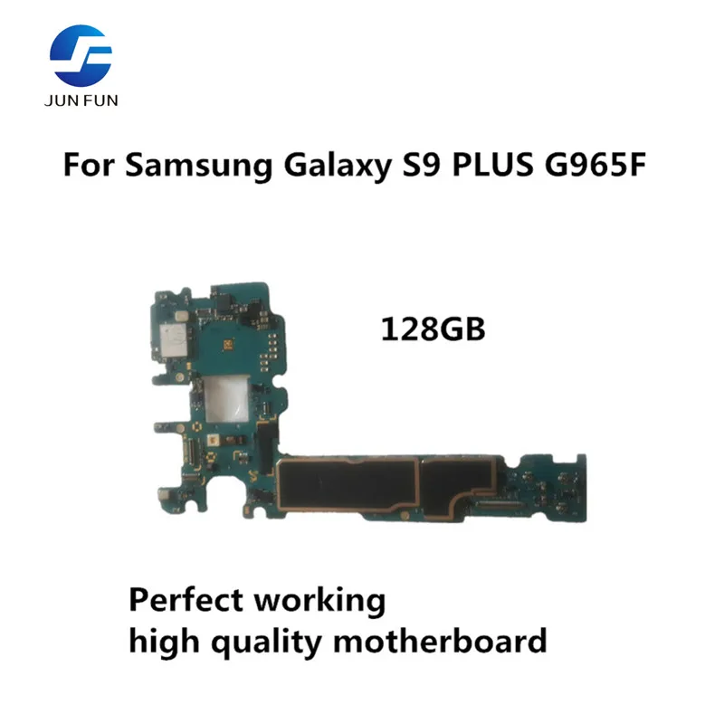 Бренд Jun Fun 128GB б/у материнская плата для Samsung Galaxy S9 PLUS G965F разблокированная материнская плата, логическая плата протестирована хорошо ок пластина
