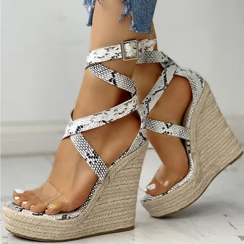 

Doratasia brand design Sexy straw platform high heels leisure wedges sandals women summer shoes female