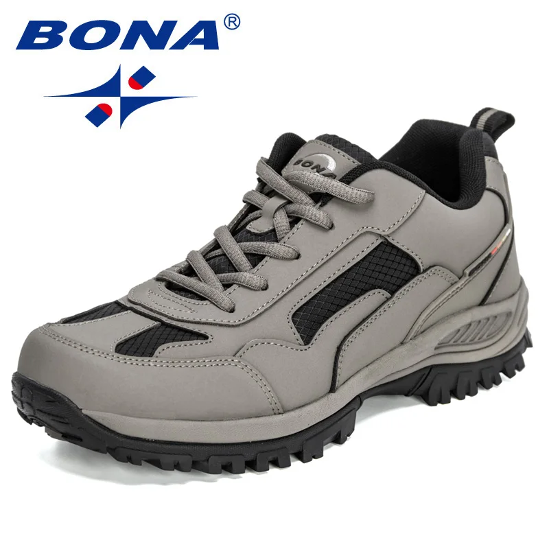 BONA New Designers Non-slip Wear-resistant Breathable Hiking Shoes Men Outdoor High-quality Jogging Walking Shoe Mansculino