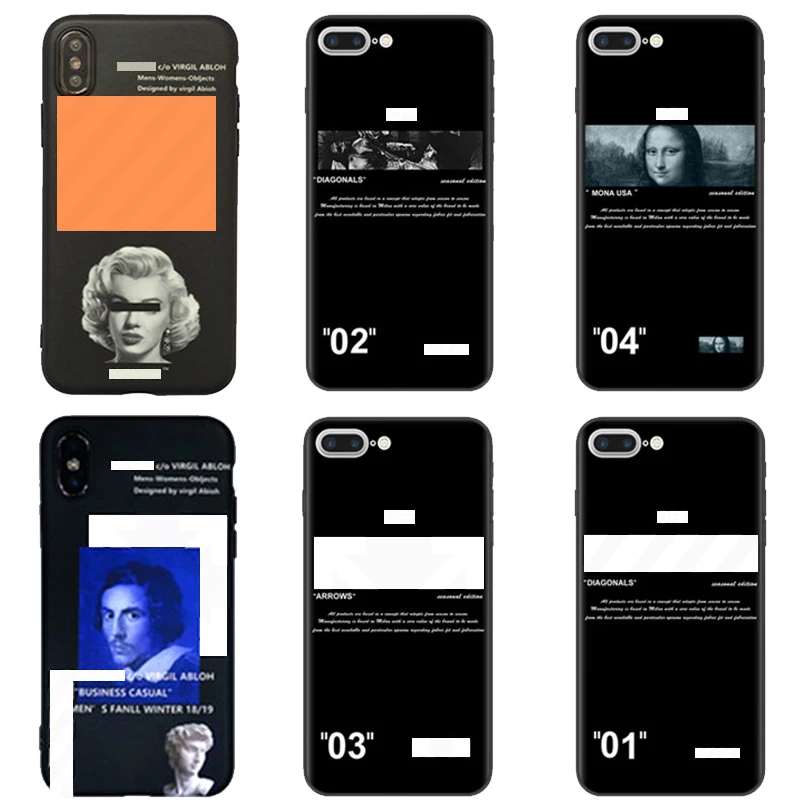 Twill Ow Полосатый чехол для телефона iPhone 7 8 Plus XS MAX XR белый мягкий TPU X 6 6S 5 SE Coque Fundas |