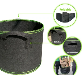 

5pcs/set Non-woven Plant Grow Bags Growing Bags Fabric Aeration Pots With Handle Root Container Gardon Plot Supplies