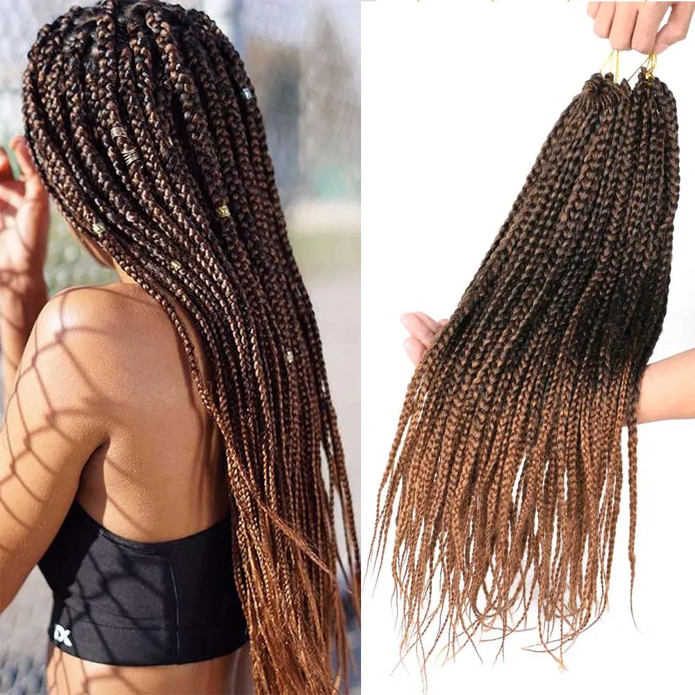 Mtmei Hair18 Inch Braiding Hair Extension African Braids Synthetic Hair Braids Box Crochet 