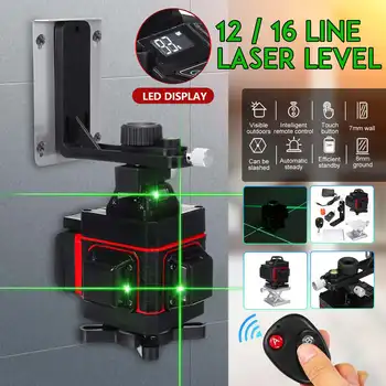 

Laser Level 12/16 Lines Auto Self-Leveling 360 Horizontal And Vertical Cross Super Powerful Green Laser Beam Line
