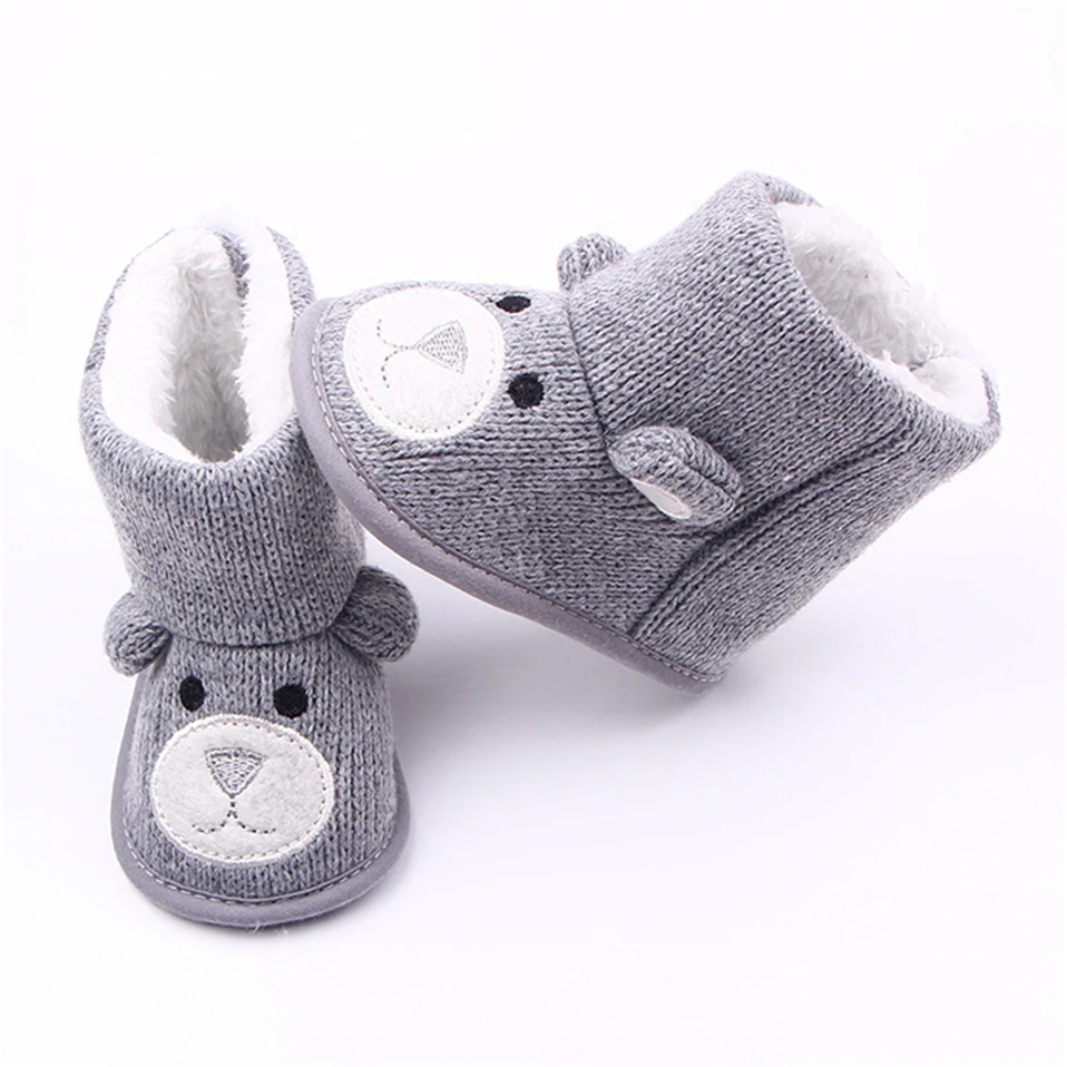 Pretty Warm Knitted Cotton Baby Booties