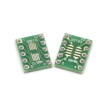10 pces sot23 msop10 para dip placa de transferência pino passo adaptador