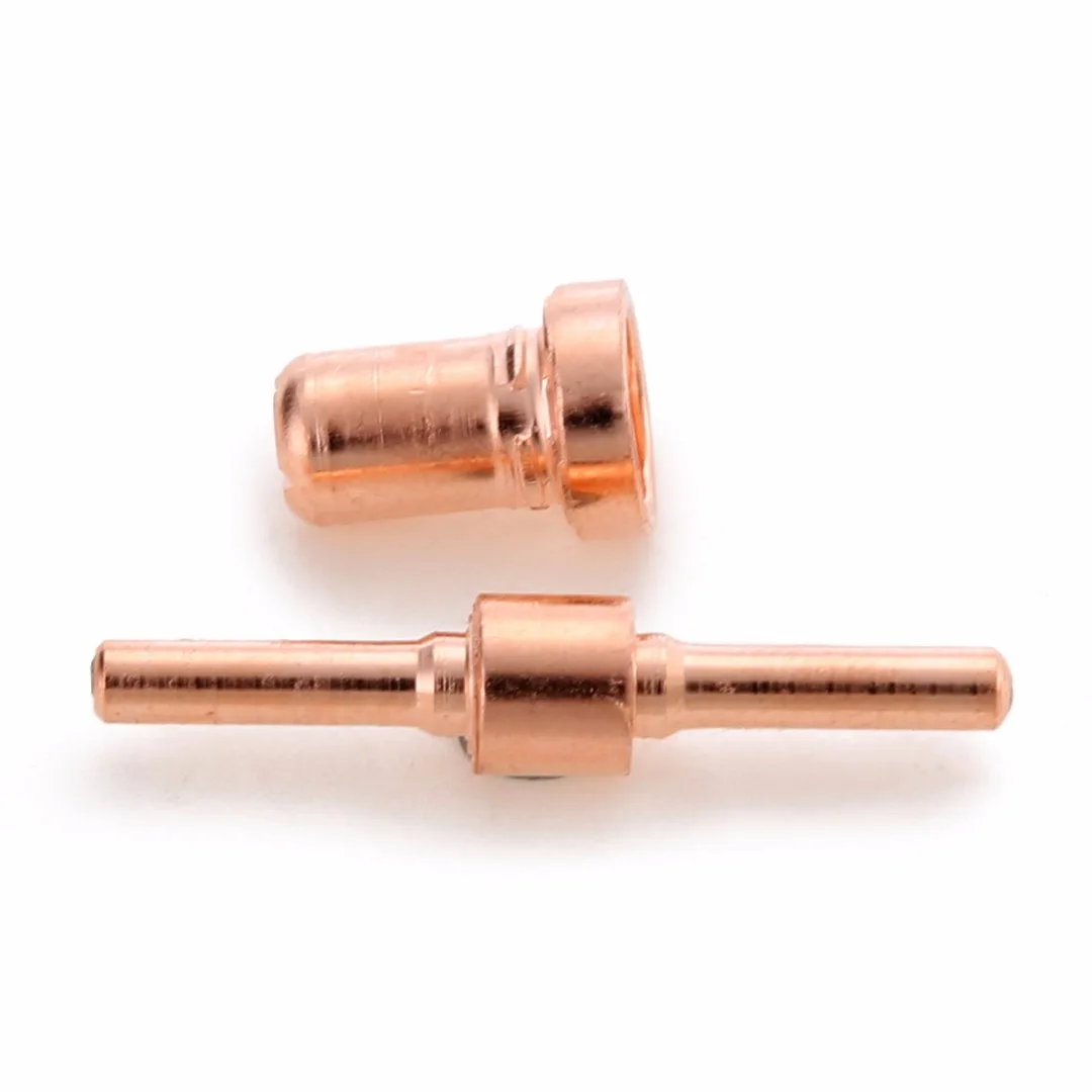 60pcs Extended Long Plasma Cutter Kit Tip Electrode & Nozzles Red Copper For PT31 LG40 40A Cutting Welding Torch Mayitr