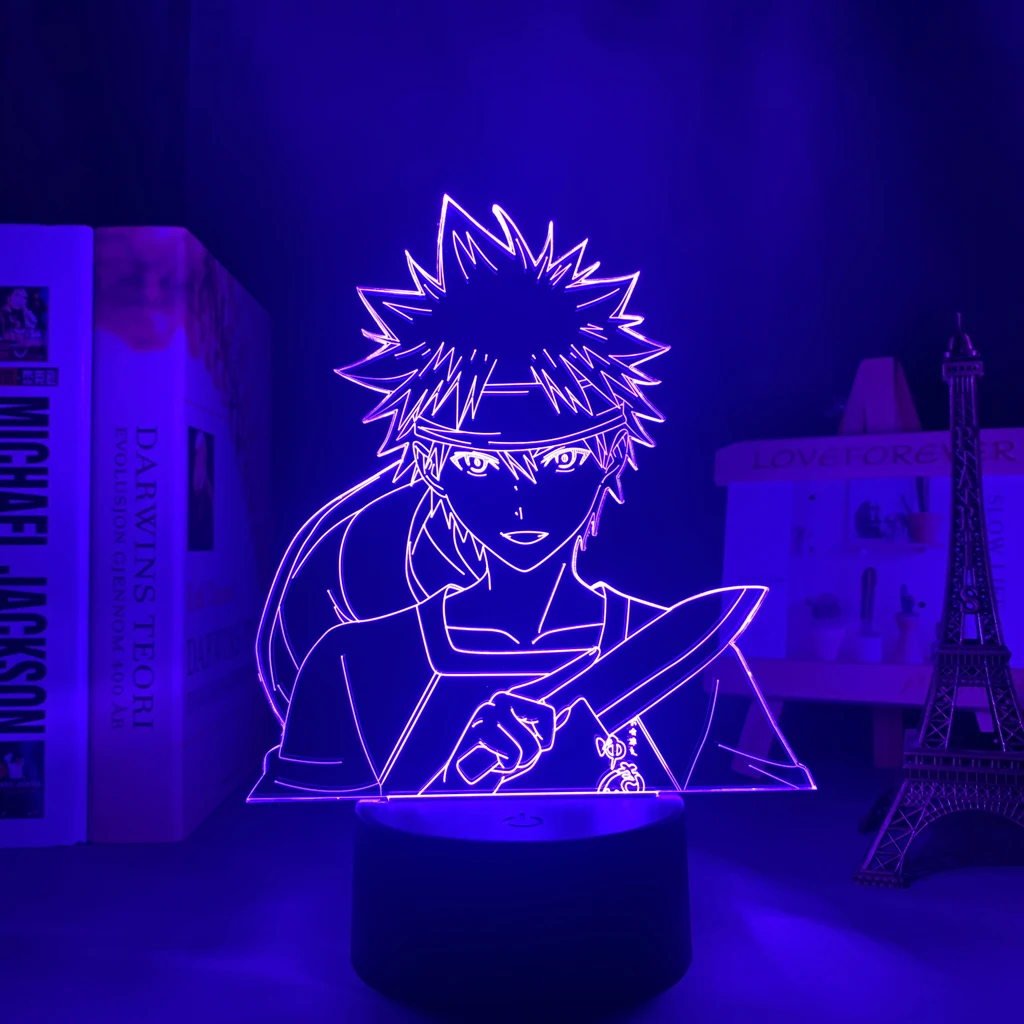 Светодиодный ночсветильник из пищевых войн Shokugeki No Soma Yukihira для спальни Декор