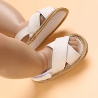 Prewalker 2023 New Summer Baby Cross Hollow Soft Soles Sandal 0-18 Month Toddler Flat Booker 5