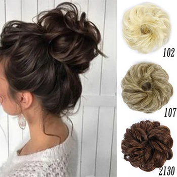 

XUANGUANG Fashion Curly hair bun Straight hair bun Clip Bun Donut bun Wig accessories Synthetic High temperature filament