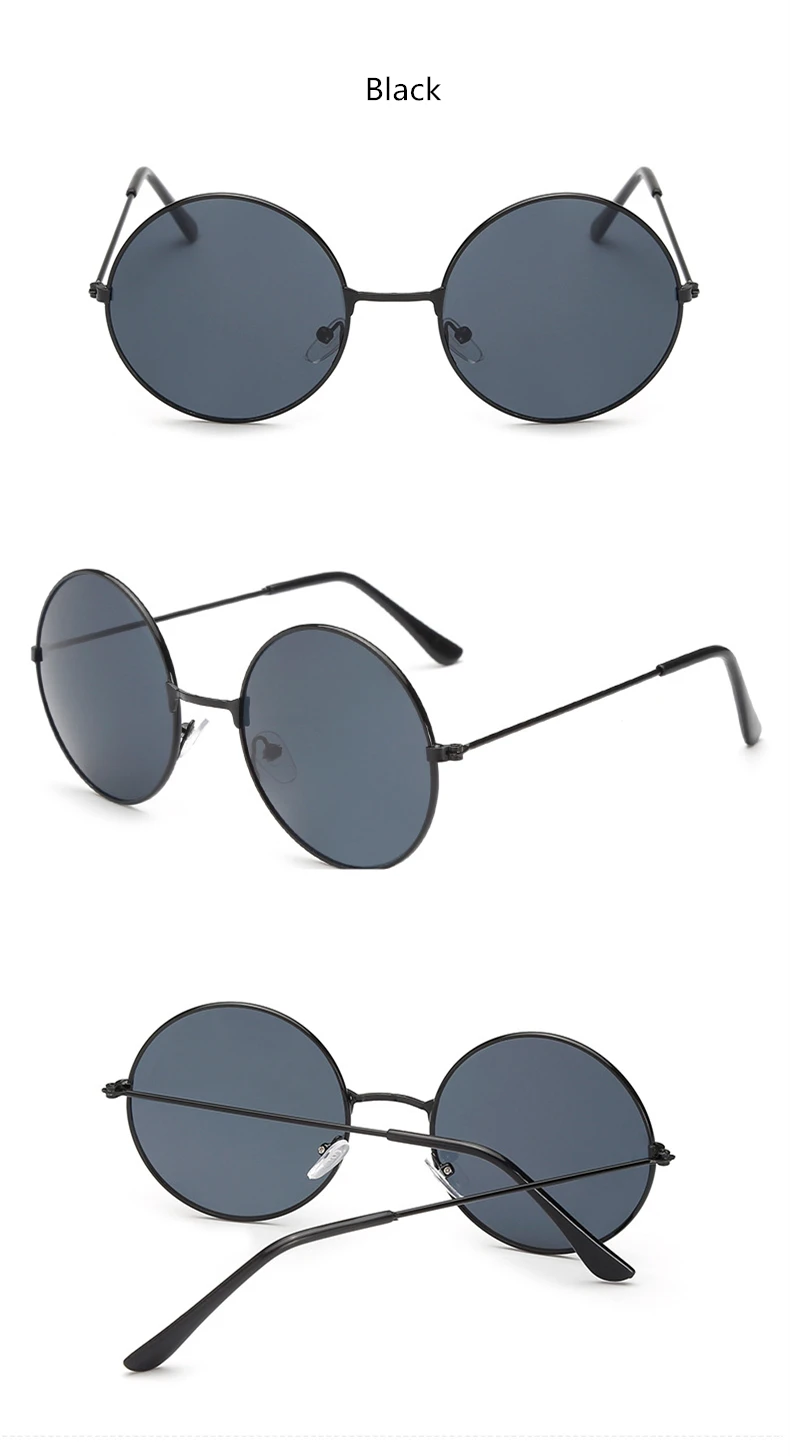 KUJUNY john lennon очки Ретро Круглый принц солнцезащитные очки винтажные круглые мужские женские светоотражающие солнцезащитные очки oculos de sol