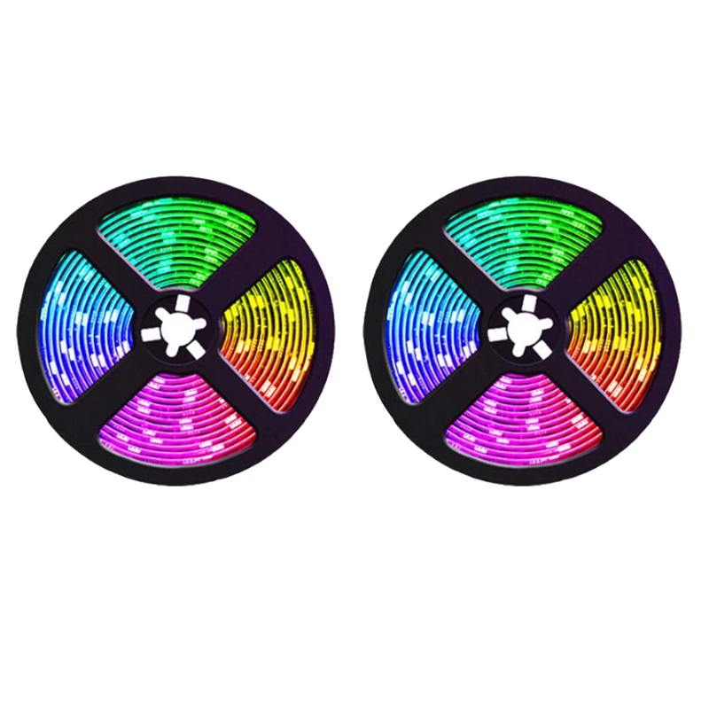 Цветная (RGB) Светодиодные ленты огни Цвет изменение музыкальной синхронизации
