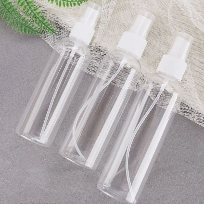 

10pcs Transparent Empty Spray Bottles 30ml/50ml/100ml Plastic Mini Refillable Container Empty Cosmetic Containers