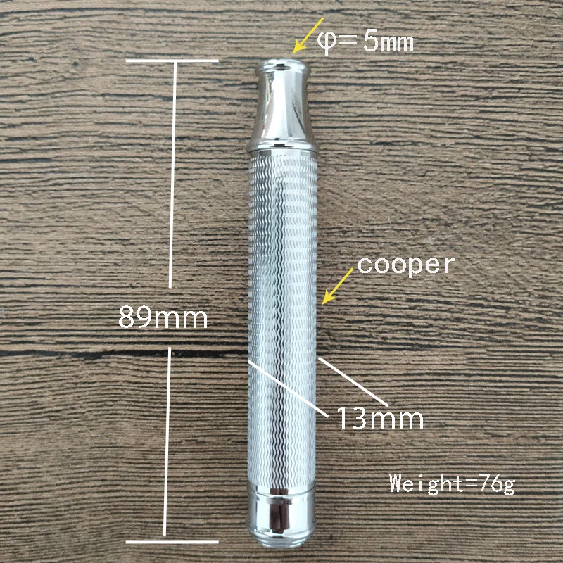 Dscosmetic Двусторонняя безопасная бритвенная ручка - Цвет: Cooper handle
