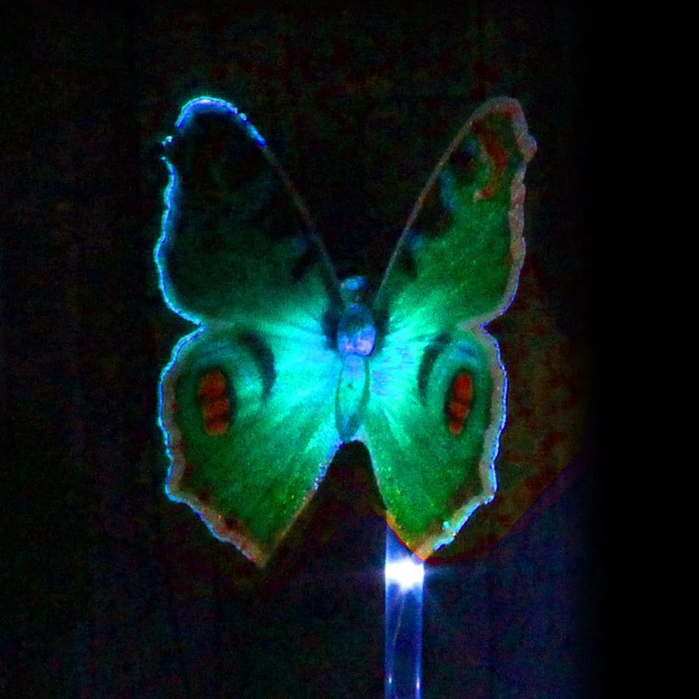 

4 Pack LED Solar Light Color-Changing Butterfly Dragonfly Garden Weddings Family Parties Decoration Figurines Landscape Lights
