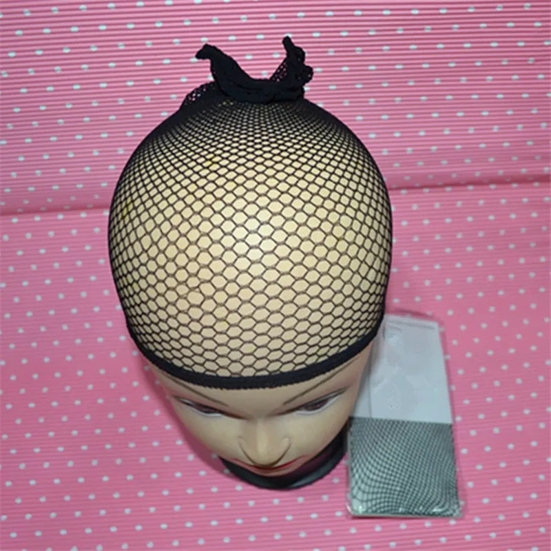 

Elastic 1pcs Hair Style Unisex Stocking Wig Liner Cap Snood Nylon Stretch Weaving Mesh Net Fishnet Ladies Elastic Wig Caps Black