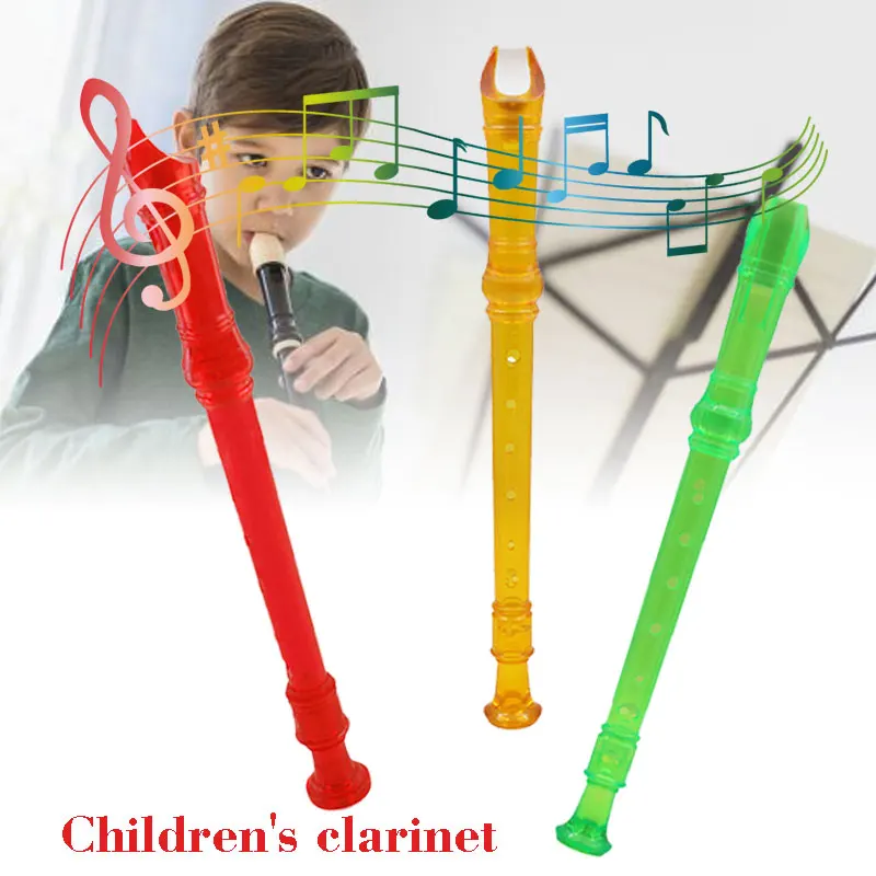 Рекордер флейта ABS 3 цвета игрушки практика кларнет прочный духовой обучение маленьких детей музыкальный инструмент восемь отверстий