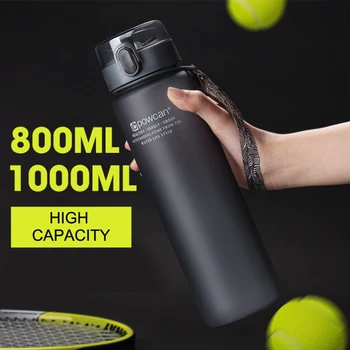 

NEW Water Bottle Plastic 800ML 1000ML Drink Outdoor Sport School Leak Proof Seal Gourde Climbing Water Protein Shaker Bottles