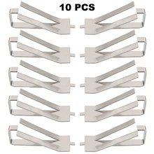 10 pçs de aço inoxidável cama aquecida vidro clipe braçadeira peças impressora 3d heatbed clipe para ultimaker plataforma construção aquecida cama retentor