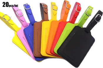 

20Pcs Suitcase Luggage Tag Label For Handbag Baggage Claim Travel Accessories ID Address Tags Stroller Label Striking Signboard
