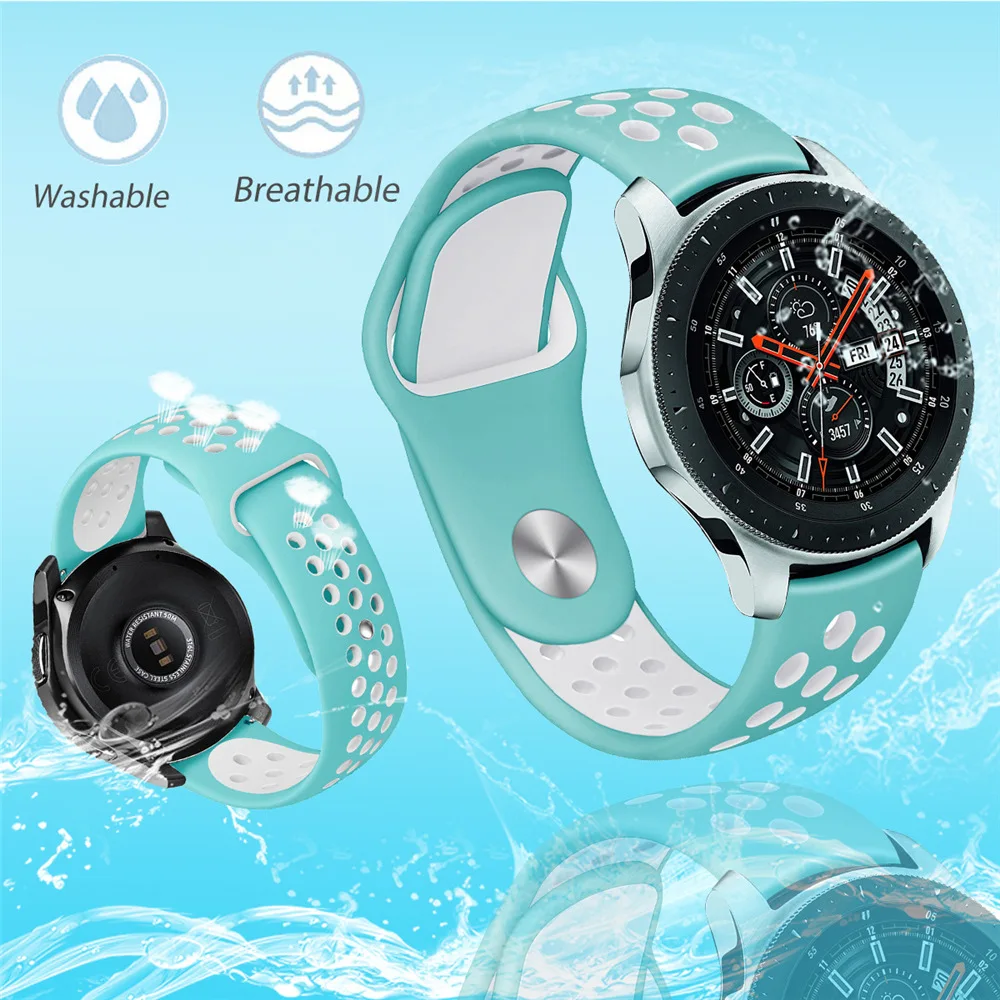 20 мм 22 мм какой ремешок для samsung Galaxy Watch 42 46 мм активный 2 Силиконовый мягкий Браслет Смарт носимые аксессуары