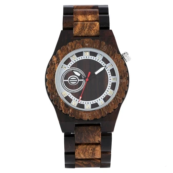 

Circle Geometric Dial Wooden Watch Men's Watches Natural Full Woody Bangle Clock Male Quartz Wristwatch Reloj de madera 2020 NEW