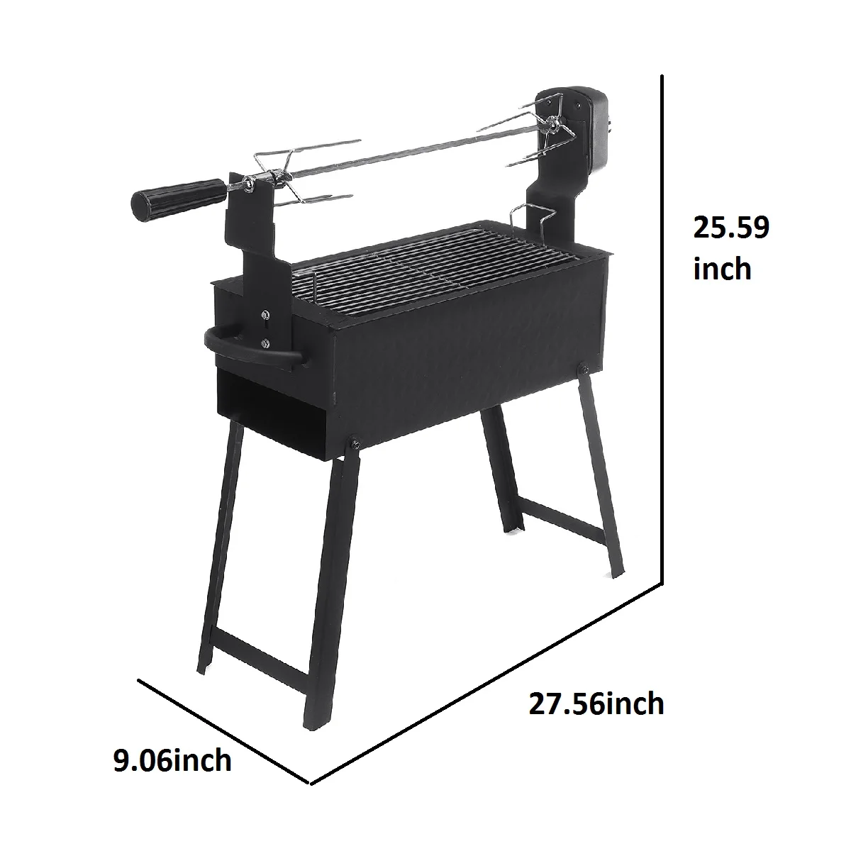 Expert Grill Charcoal Portable Rotisserie BBQ Grill