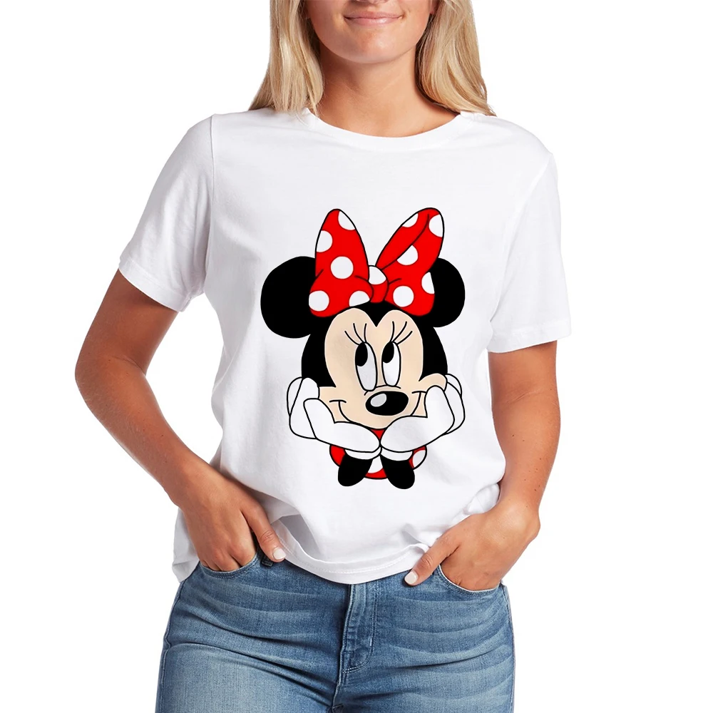 Women Kawaii Fashion Ropa Mujer Hipster Casual Harajuku T-shirt Cheap Mickey Print T Shirts Vogue Tshirt Graphic Minnie Tshirt