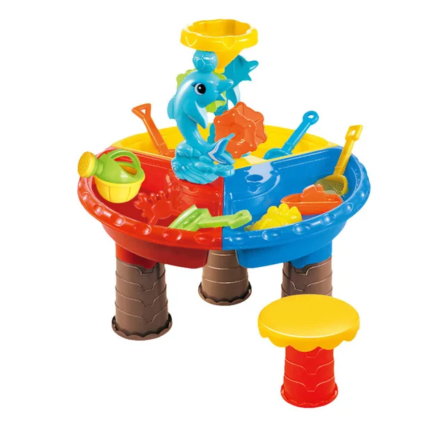Bucket Sand Water Table Outdoor Garden Sandbox Set Play Sand Table Kids Outdoor Play Water Summer Beach Toys Children Gift 2
