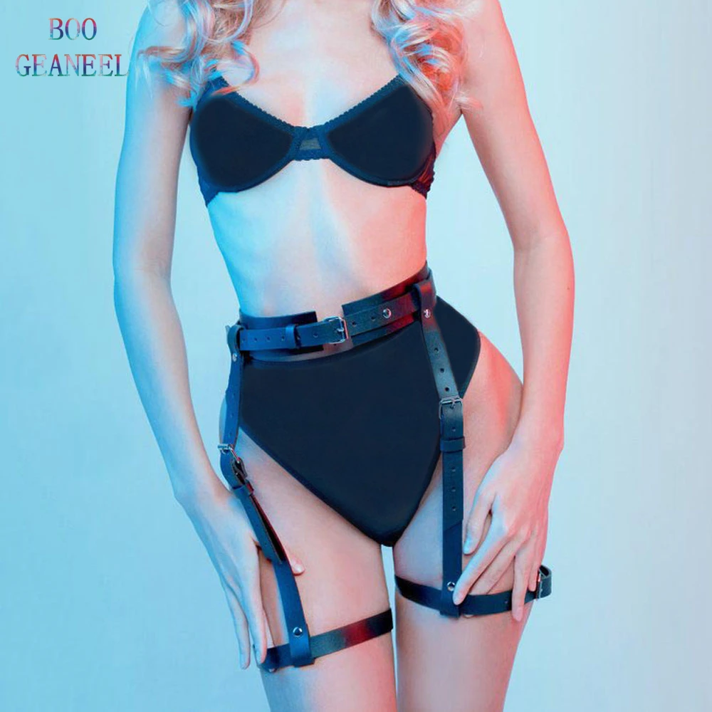 Кожаные ремни, кожаные ремни, женские чулки для чулок, пояс для связывания, нижнее белье, подвязки, эротический фетиш, удерживающий ремень