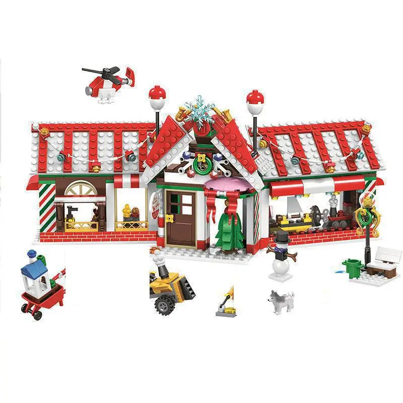 

492pcs New Winter Holiday Red House 11093 DIY Model Building Kit Blocks Gifts Children Kids Bricks Compatible With toy