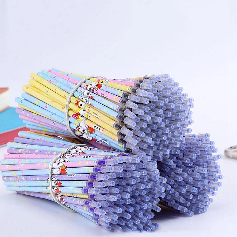

20Pcs/Set Kawaii rabbit Office Gel Pen Erasable Washable Handle Erasable Pen Refill for School Stationery Writing Tool 0.5mm Pen