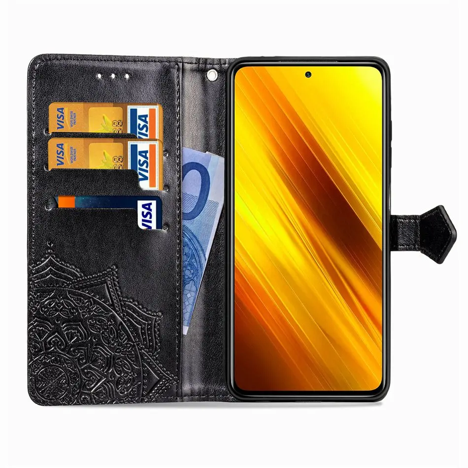 Poco X3 Flip Wallet PU Leather Case For Xiaomi Poco X3 NFC Case For Xiaomi Poco X3 NFC Cover High Quality Card Slot Phone Case xiaomi leather case design