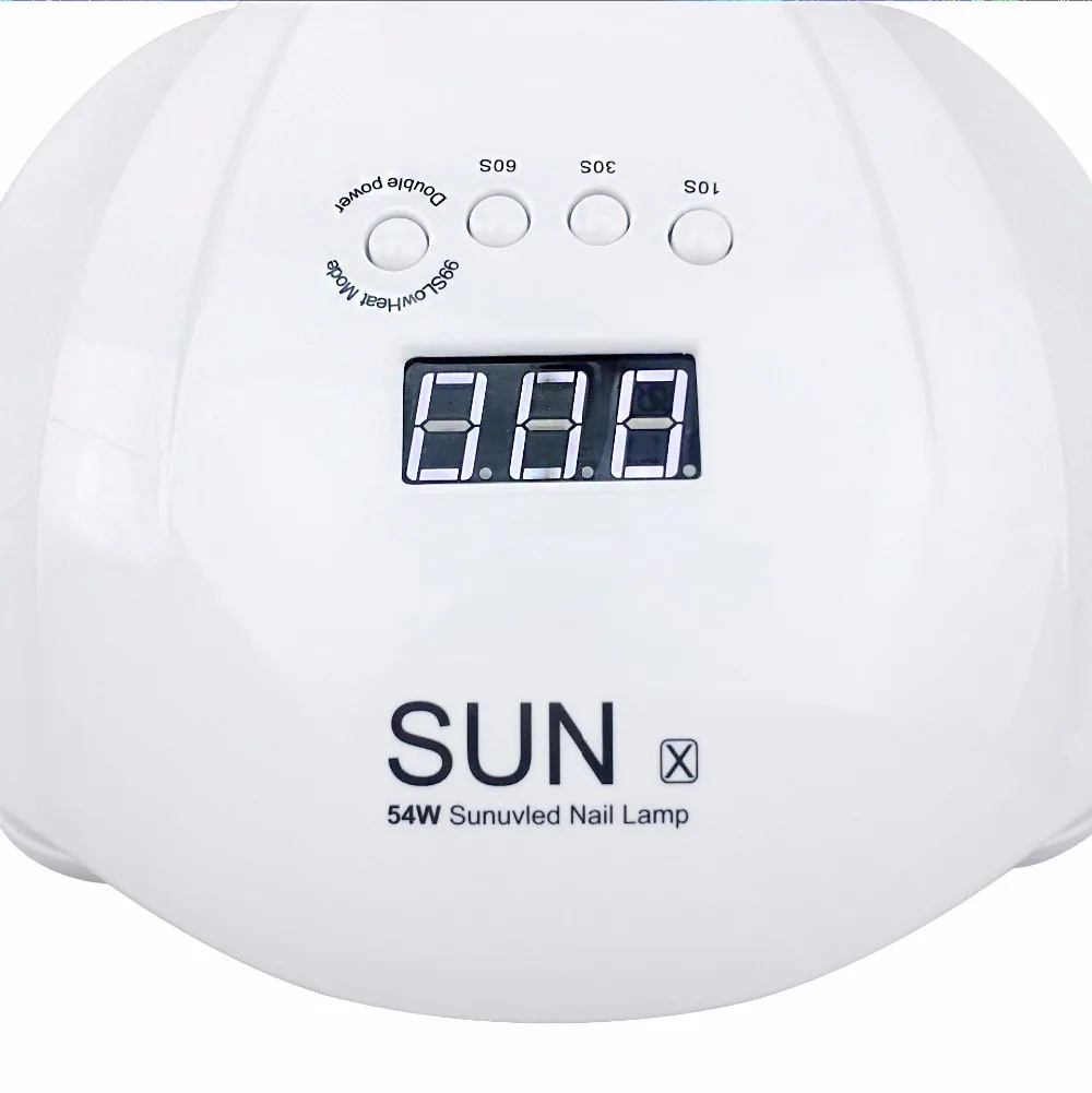 Лампа SUN X мощностью 54 Вт для сушки ногтей УФ светодиодная лампа геля маникюра