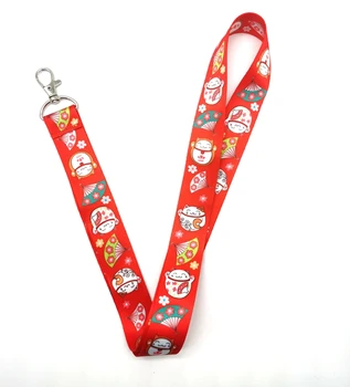 

New cartoon lucky cat Neck Strap Lanyards Badge Holder Rope Pendant Key Chain Accessorie