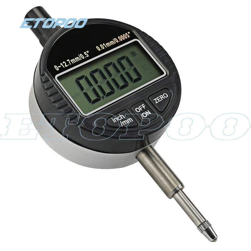 Цифровой индикатор 0-12,7 мм/0,5 ''0-25,4 мм 0,01 мм с мини магнитным держателем манометр штангенциркуль, измерительные инструменты - Цвет: 12.7mm indicator