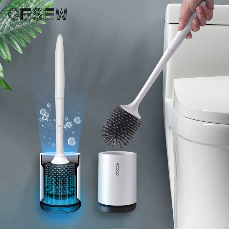 Tools Toilet-Brush Bathroom-Accessories-Sets Silicone WC GESEW And TPR for Household