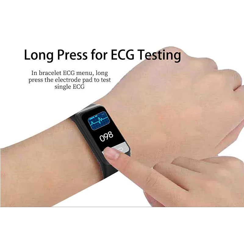 Nuovo Braccialetto Intelligente Ecg Ppg Hrv Cardiofrequenzimetro Smart Band Uomo Ip67 Braccialetti Sportivi Da Corsa Impermeabili