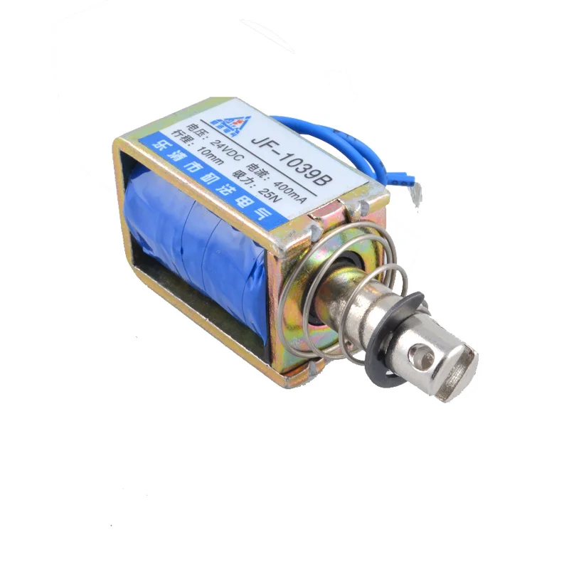 JF-1039 1039B dc 12V 25N stroke 10mm Pull push Type Linear Solenoid Electromagnet afbeelding