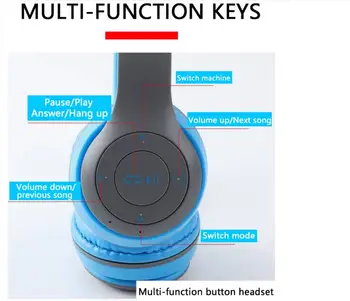 

P47 WIRELESS HEADPHONE New Portable Bluetooth Stereo Foldable Headset Audio Mp3 Adjustable Earphones with Mic fo