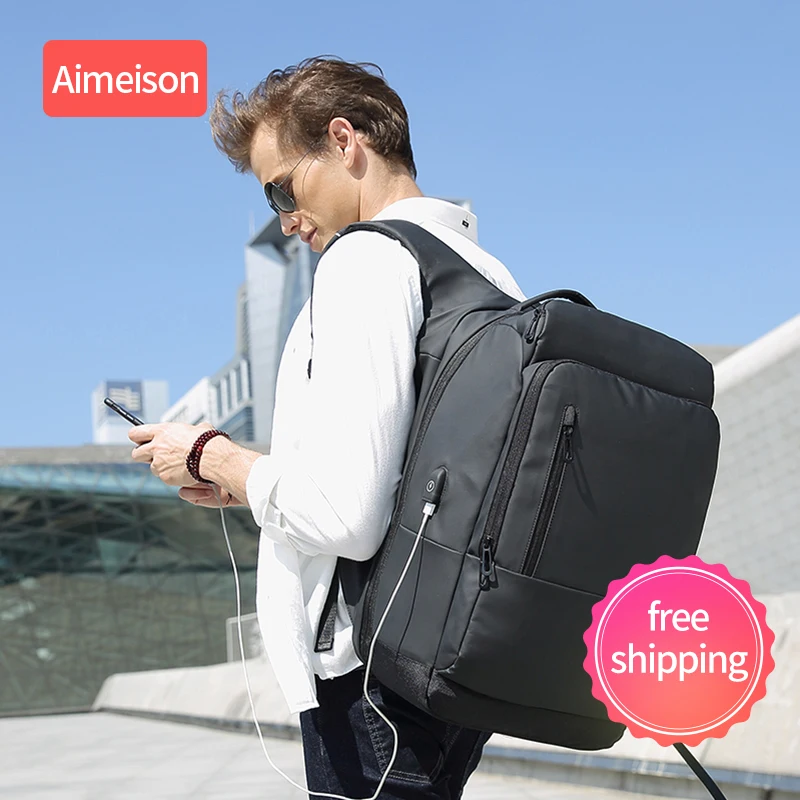 Online Mochila Aimeison para ordenador portátil a prueba de salpicaduras mochila antirrobo para hombre mochila de viaje para adolescentes mochila para hombre mochila