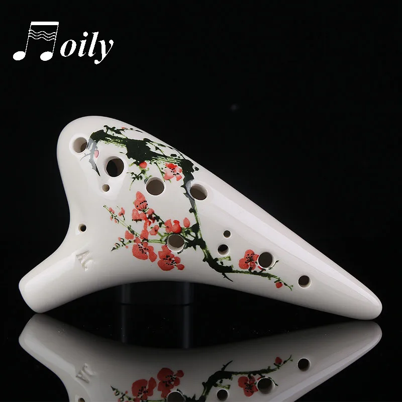 12 отверстий керамический Ocarina Alto C копченая горящая флейта в стиле подводной