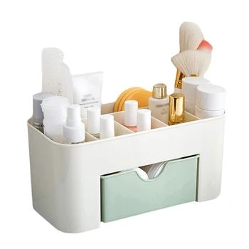 

Multifunctional Plastic Desk Desktop Organizer Drawer Jewelry Case Cosmetics Cotton Swabs Holder Makeup Organizer Storage Box