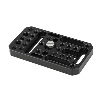 

HDRIG Multipurpose Cheese Plate Extension Platform With 1/4" 3/8" Threads Mounting Grooves for Camera Cage